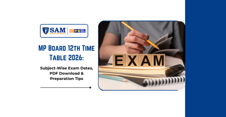 MP Board 12th Time Table 2026