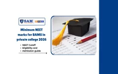 Minimum NEET marks for BAMS in private college 2026