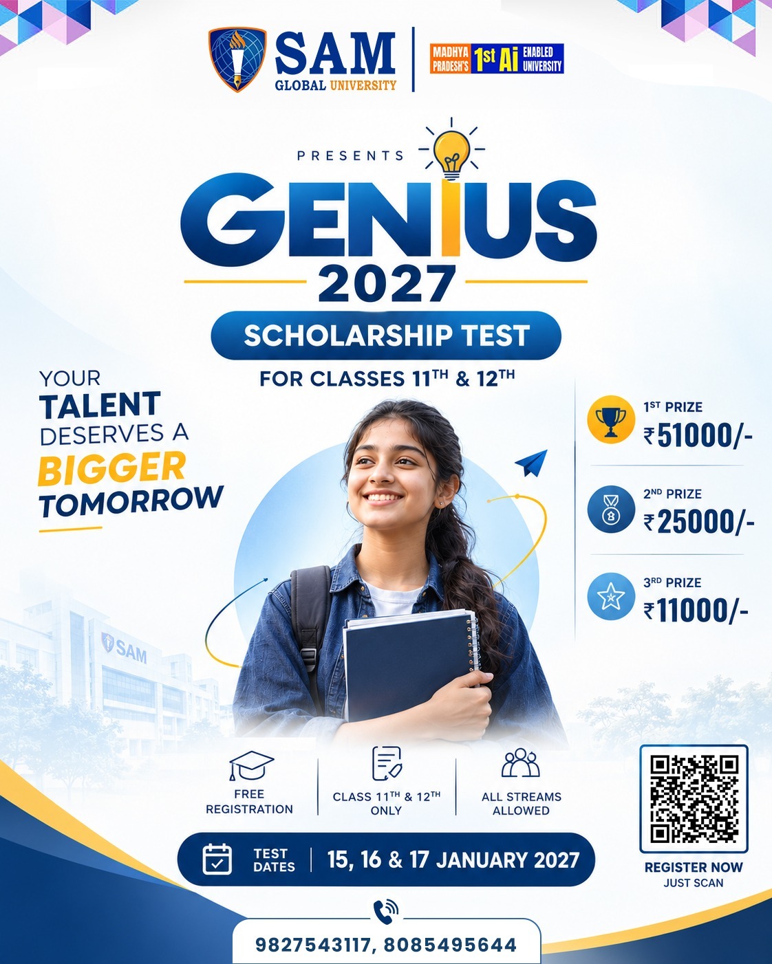 SAM Genius 2027 Scholarship Test